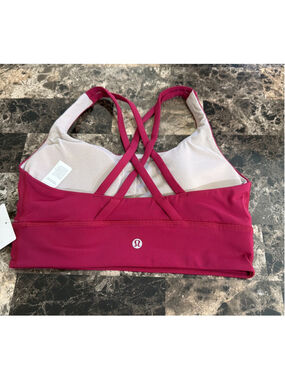LULULEMON ENERGY LONGLINE BRA BERRY RUMBLE COLOR SIZE 6 NWT